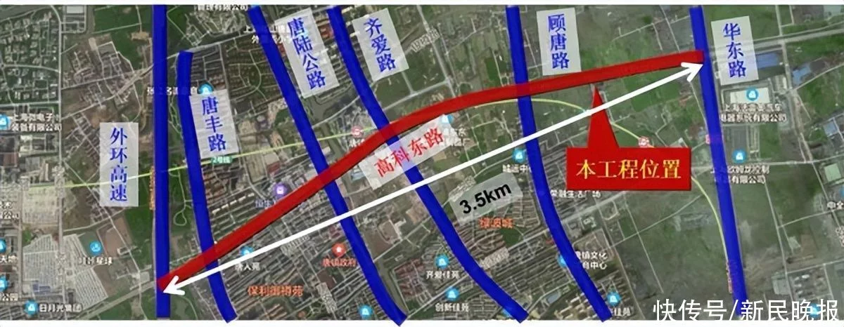 4车道变6车道!高科东路(华东路—外环线)改建工程进入道路主体施工阶段(图2) 4车道变6车道!高科东路(华东路—外环线)改建工程进入道路主体施工阶段(图2)