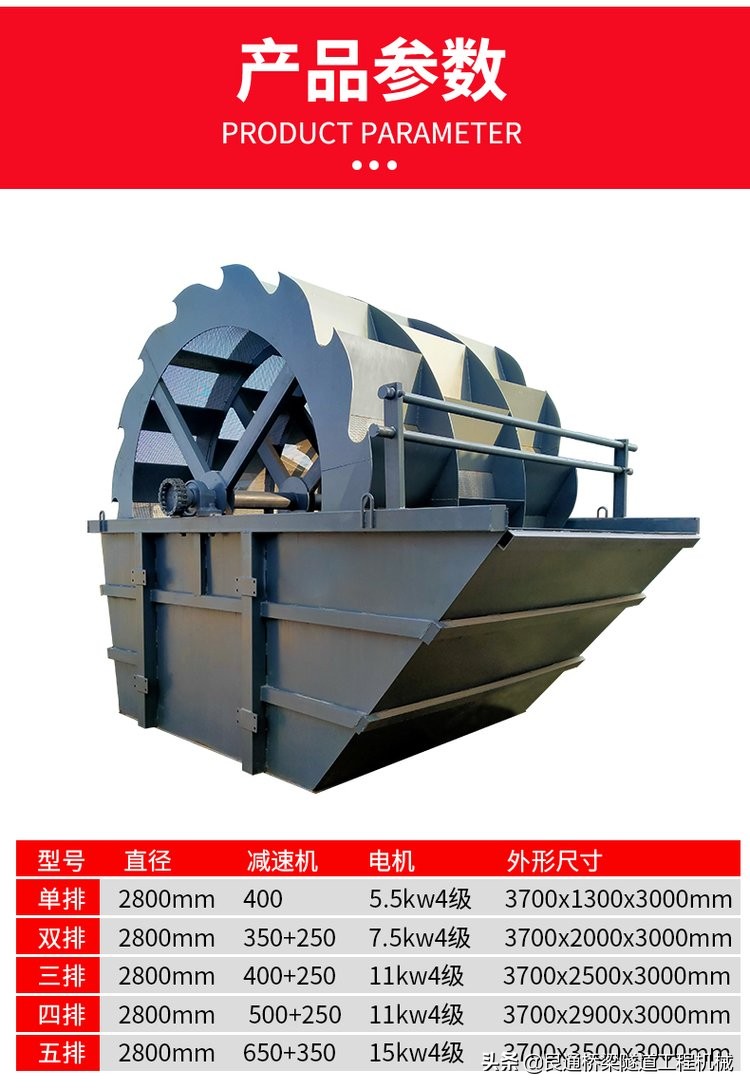 轮式洗沙机移动洗砂机生产厂家(图7)