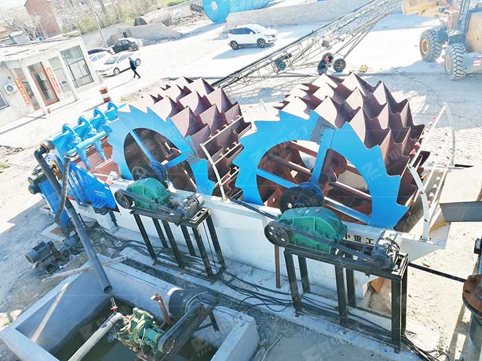螺旋式洗砂机好还是轮式的好？一起来看现场(图2)