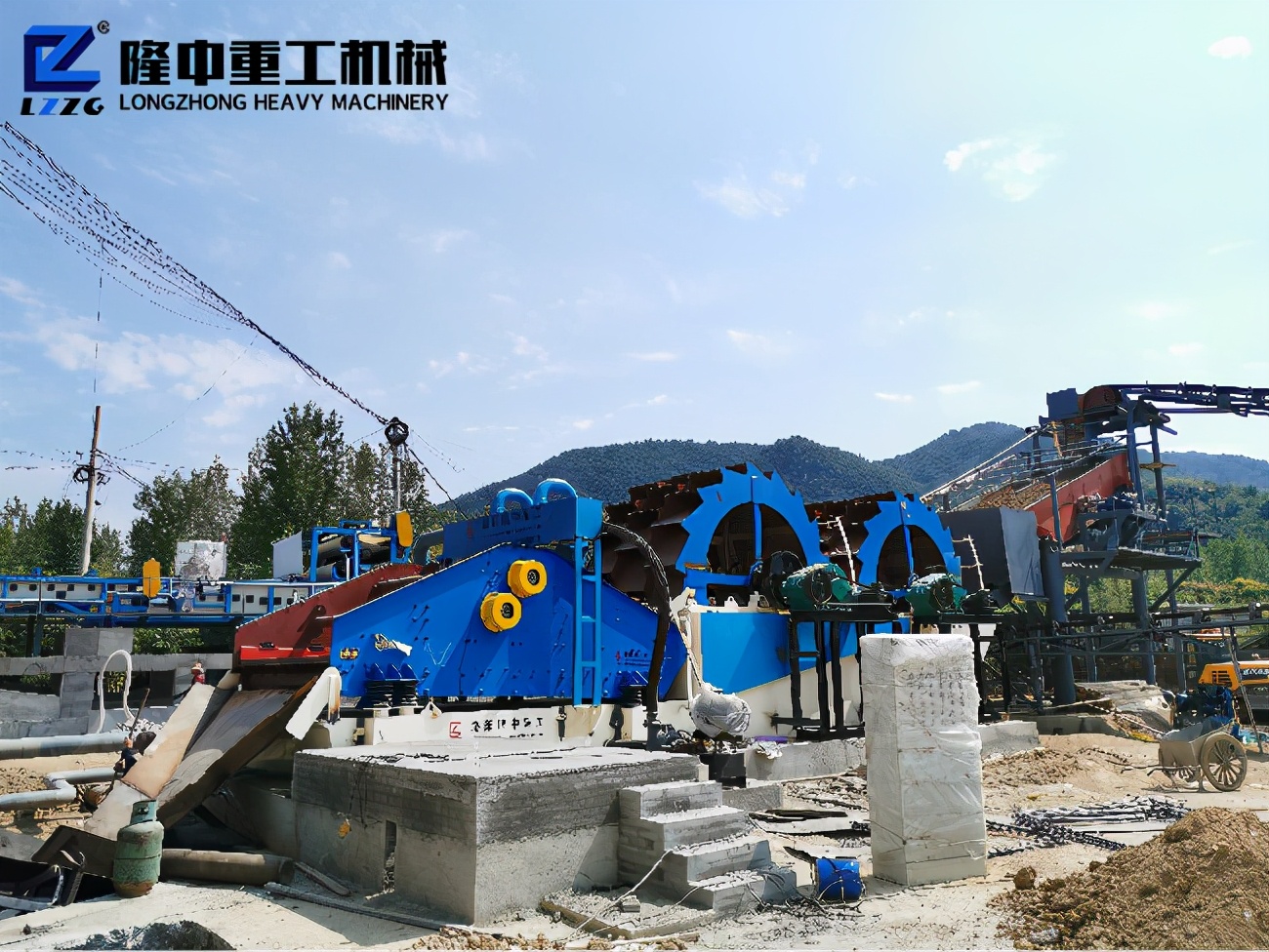 轮式洗砂机械如果清洗石灰石，一小时能达到多少吨？(图1)