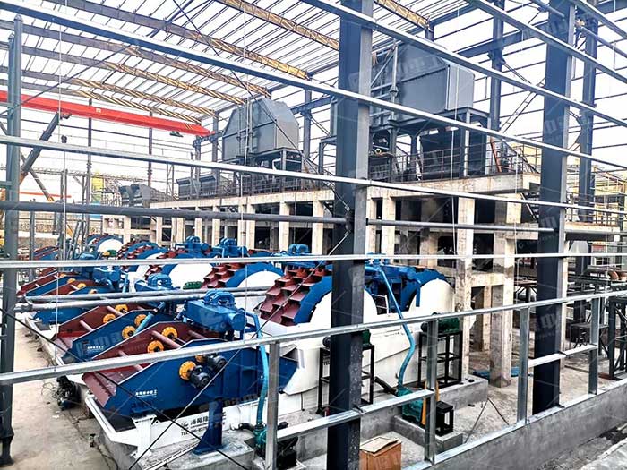 时产150吨的石英砂洗砂生产线如何配置?水洗砂生产现场(图1) 时产150吨的石英砂洗砂生产线如何配置?水洗砂生产现场(图1)
