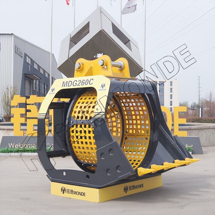 挖机滚筒筛砂石水沙分离沙滩清洁(图1) 挖机滚筒筛砂石水沙分离沙滩清洁(图1)