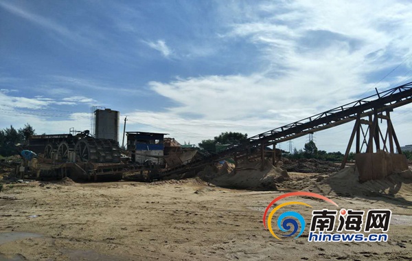 海口美兰区集中整治砂场查封2家调查处理3家(图1)
