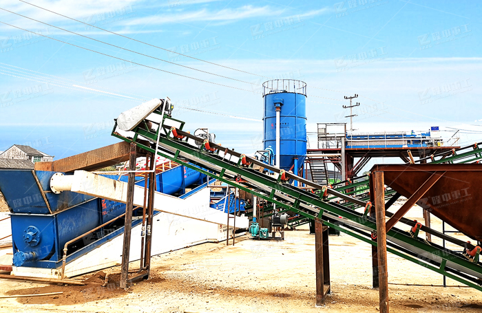 机制洗沙机设备一套多少钱，砂子洗砂生产现场案例(图3)