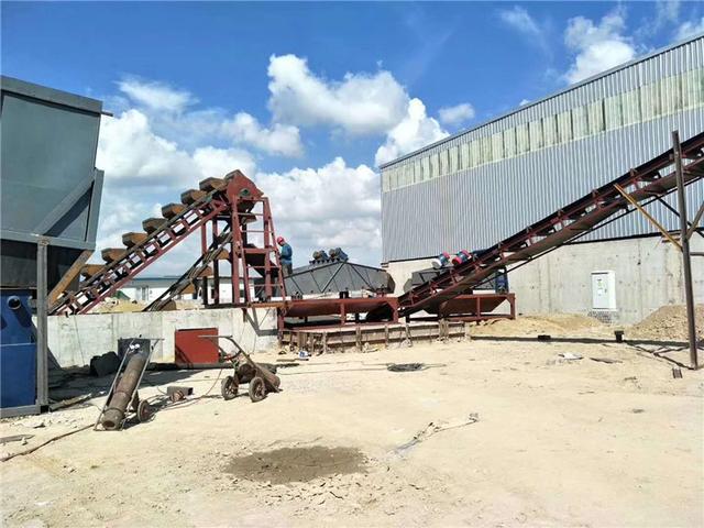 传统洗砂机设备安装现场图片(图1)