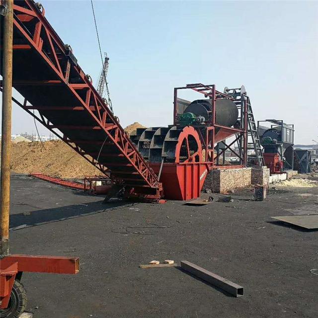 传统洗砂机设备安装现场图片(图3)