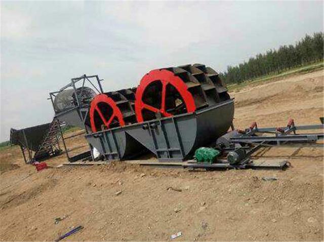 传统洗砂机设备安装现场图片(图4)