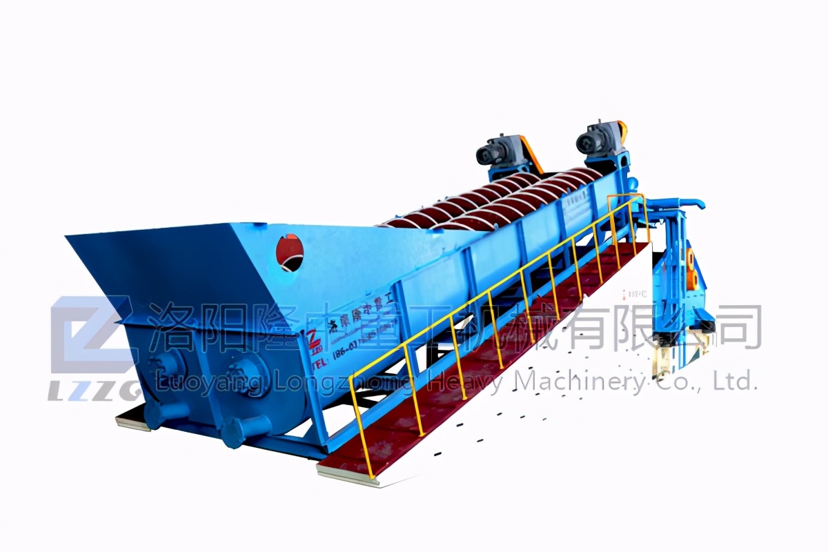 螺旋洗砂机清洗砂子产量高，实现洗砂废水循环利用(图1)