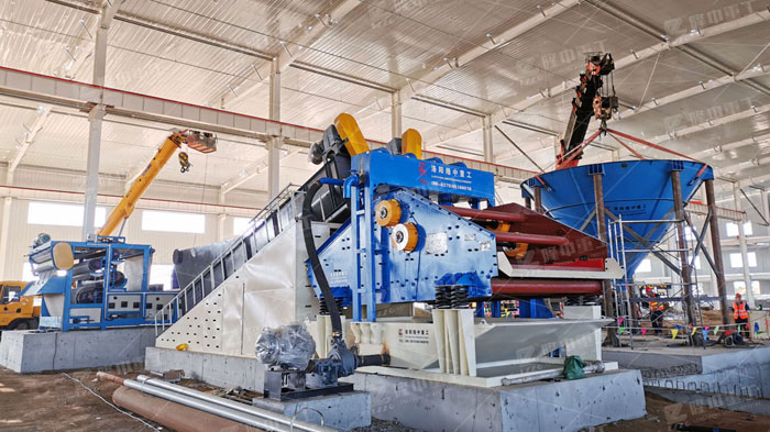 移动制砂洗沙机多少钱一台，环保水洗砂设备生产现场(图4)