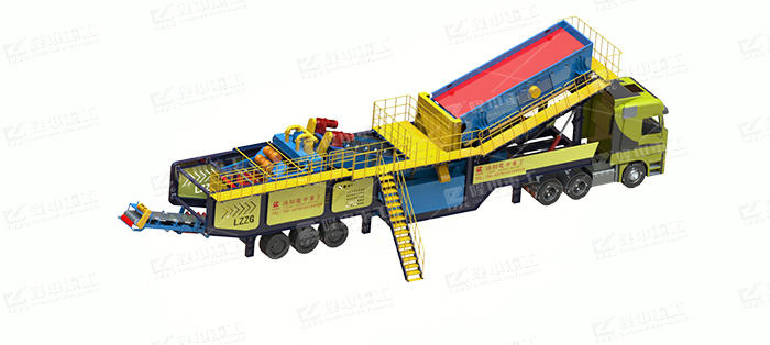 石英砂洗砂处理场地有限怎么办？这台移动洗沙机帮你搞定(图3)