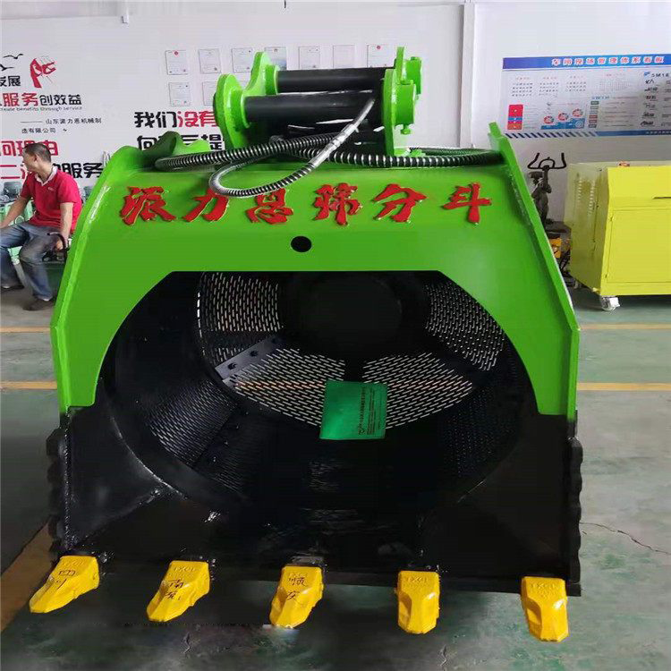 泉州I32水洗沙筛分斗9534清理建筑垃圾旋转筛分斗9227挖机筛分斗(图1)