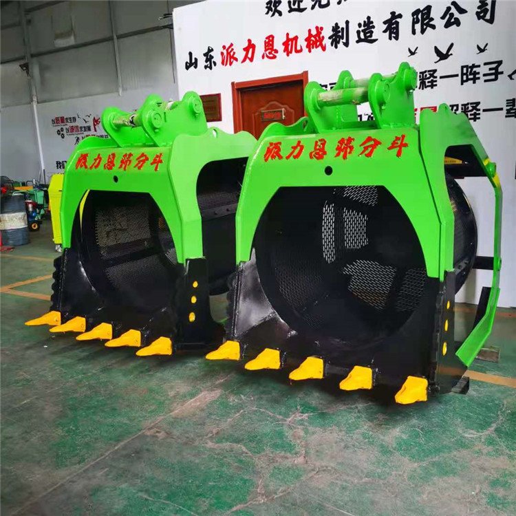 泉州I32水洗沙筛分斗9534清理建筑垃圾旋转筛分斗9227挖机筛分斗(图2)