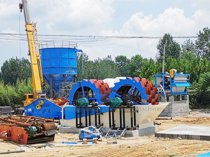 轮斗洗沙机省水、环保，一起来看作业现场(图1)