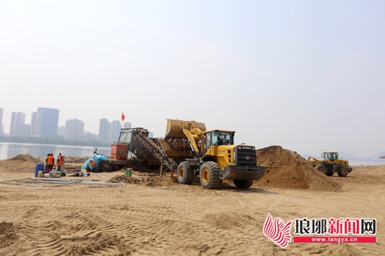 山东临沂：清洗阳光沙滩，滨河景观将大变样(图1)