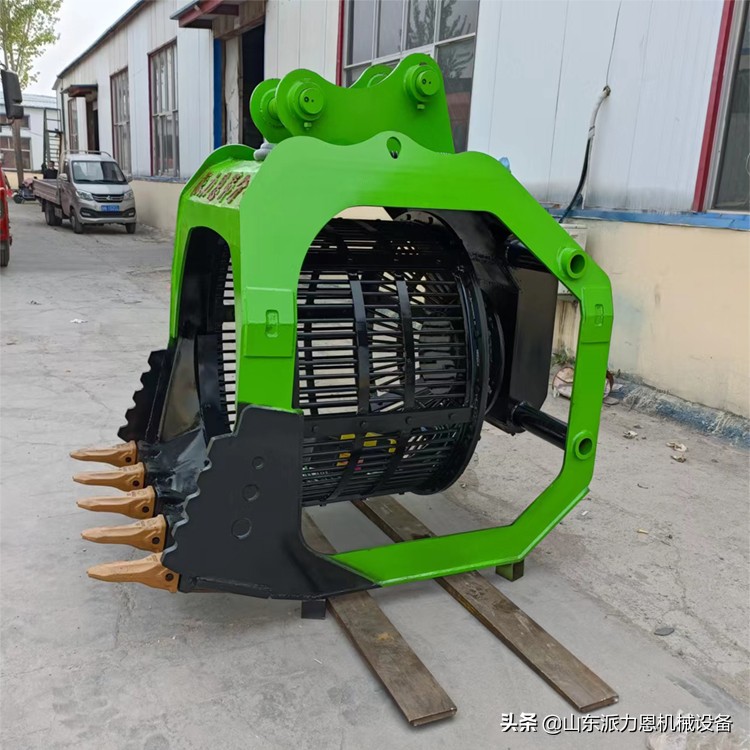 I85挖掘机滚筒筛分斗O544洗鹅卵石筛分斗4227泥土砂石清洗(图2)