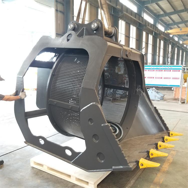 清理建筑垃圾旋转筛分斗鹅卵石筛选滚筒筛砂石旋转式筛分斗(图2)