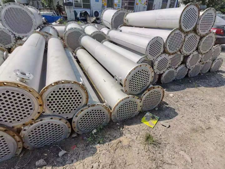 二手壳管式换热器供应商，二手列管冷凝器哪家便宜，立式卧式冷凝器(图3)