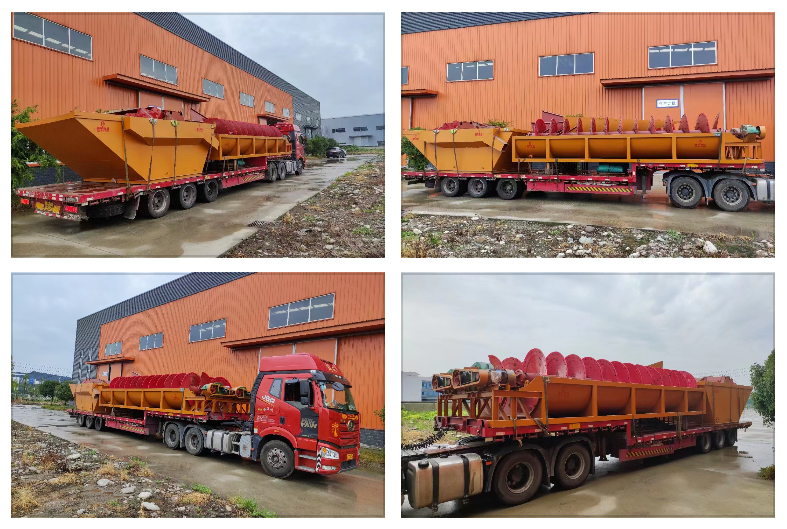 年产量600万吨，腾宇新创39台双螺旋洗砂机顺利发货(图1)