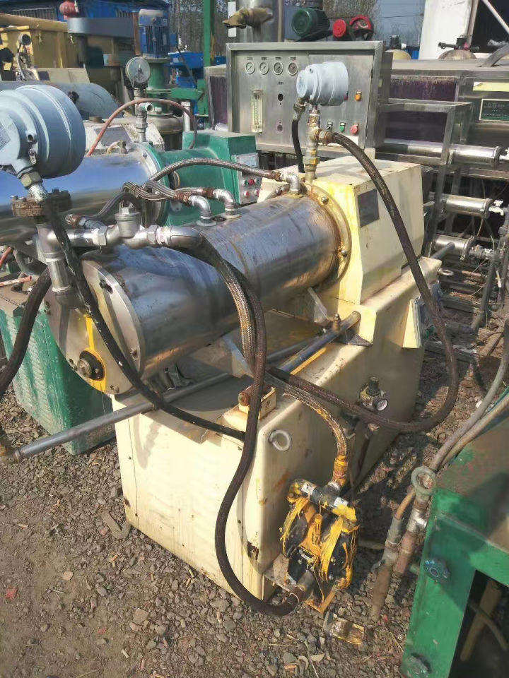 二手陶瓷砂磨机，二手棒销式砂磨机，二手10升20—30—50升卧式砂磨机(图2)