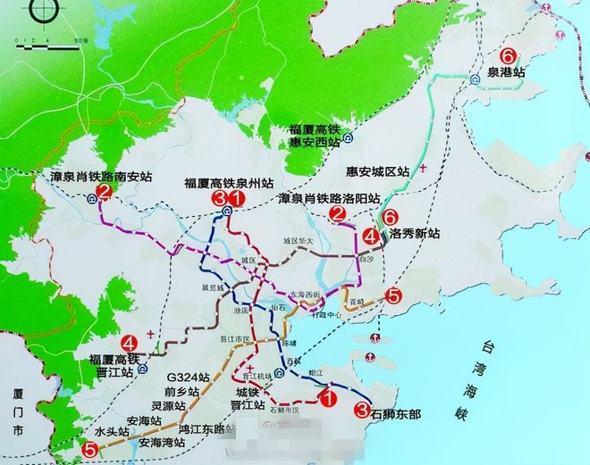 泉州快速轨道交通规划:1号、2号、3号、4号、5号、6号线(图29) 泉州快速轨道交通规划:1号、2号、3号、4号、5号、6号线(图29)