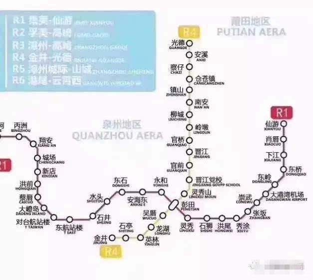 泉州快速轨道交通规划:1号、2号、3号、4号、5号、6号线(图34) 泉州快速轨道交通规划:1号、2号、3号、4号、5号、6号线(图34)