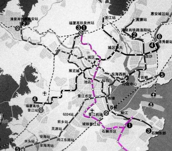 泉州快速轨道交通规划:1号、2号、3号、4号、5号、6号线(图33) 泉州快速轨道交通规划:1号、2号、3号、4号、5号、6号线(图33)