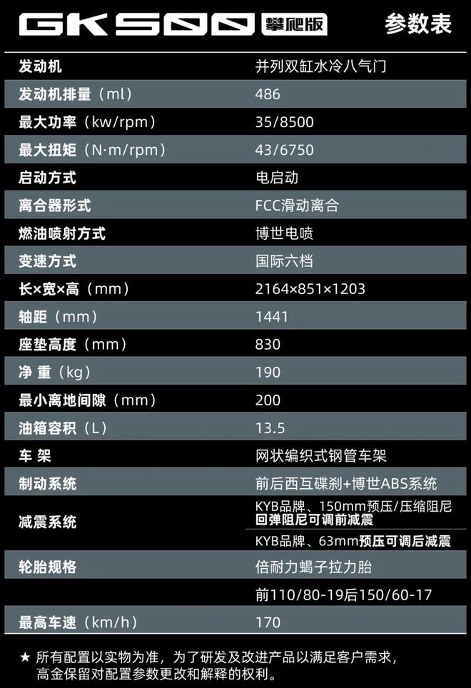 高金GK500攀爬版正式发布，售价37800元(图12)