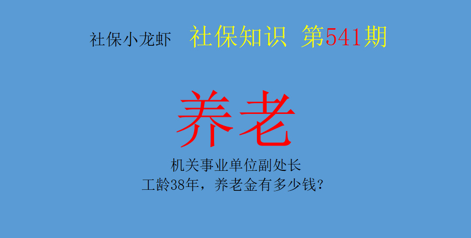 机关事业单位副处长，工龄38年，养老金有多少钱？(图1)