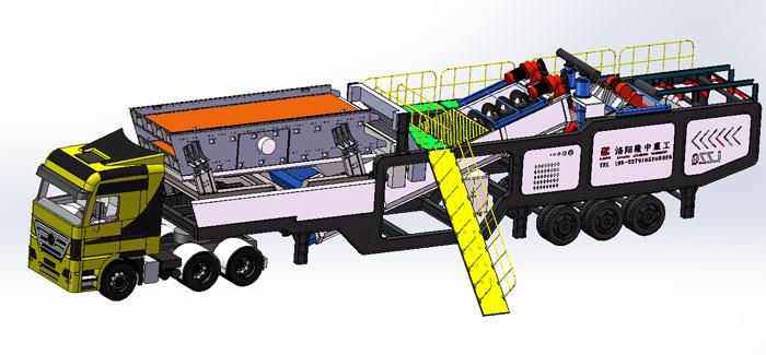 移动式洗沙设备-能走的生产线、价格也很实惠(图1)