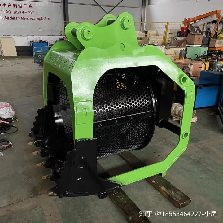 旋转筛分斗液压筛分斗洗沙斗泥土砂石分离机(图1)